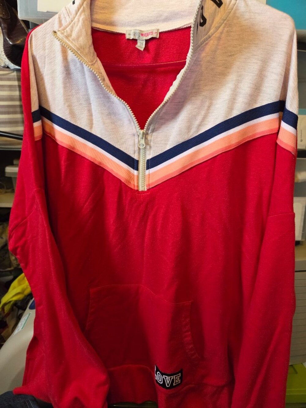 Inspired Hearts 1/4 zipper sweatshirt. 3X